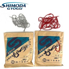 【漁魂釣具行】下田鈎 下田型 SHIMODA HPホタ針 魚鉤 紅喉鈎 黑猴鈎 深海鈎 船釣鈎, 1個, 赤色18號(100入)