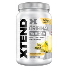 Xtend THE ORIGINAL 7G BCAA粉末 肌力補充 + 電解質 Tropic Thunder口味, 1罐, 1.215kg