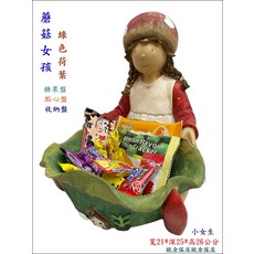 歐舍傢居 蘑菇女孩荷葉造型收納盤 糖果點心盤, 紅綠白