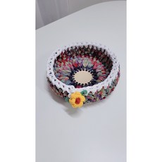 (주문제작)양말목 수예 바구니 만들기 키트 업사이클링 취미 공예 부자재 재료 인테리어 소품 DIY, 1개