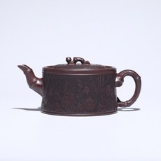 宜興紫砂壺 手工製作 大竹段, 1個, 红褐色