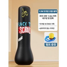 어린이용 펀칭백 에어펀치백 펀치 스트레스해소용 펀치장난감 어린이권투, 1개, 1. 권투-1.2M-블랙