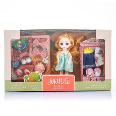 公主娃娃套裝 洋娃娃禮盒 芭比娃娃 家家酒玩具組 - 小女孩玩具首選 生日聖誕禮物推薦, 1個, 試衣間套裝