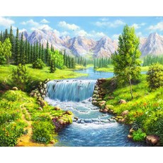 5D 森林風景鑽石畫, 1個