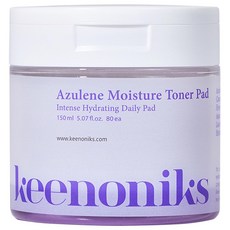 keenoniks Azulene保濕爽膚棉片, 80片, 1罐
