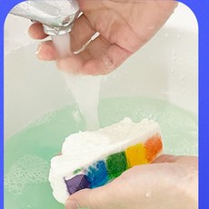 박주부템 더허브샵 레인보우 버블 배쓰밤 140g 호캉스준비물, 블루오션, 1개