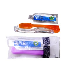 흰색포장 미니세트 다형 x 1세트 (페리오 치약 4g +접이 칫솔)미니/여행용/휴대용/세면도구/목욕용품, 1개