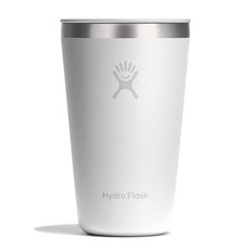 Hydro Flask All Around 텀블러 프레스 인 뚜껑 단열 여행용 머그 스테인리스 스틸 커피 컵 591.5ml(20온스) 토널 화이트, 압입 뚜껑, 비치플럼