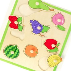 닐투 원목 꼭지퍼즐 과일 과일퍼즐