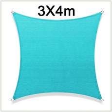 루프탑텐트 루프탑텐트하드세단 차박텐트 우레탄창차박텐트양산 캔버스 방수 천막 차양 태양 그늘 항해 야, 17 B-Blue 3x4m