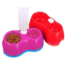 니즈플리 귀여운 아기강아지용품 세척쉬운급수기 반려동물급수기 아기고양이준비물 반려견배식기, 하늘색