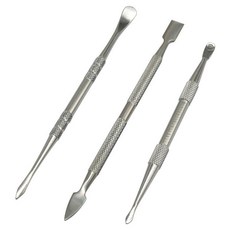 Jiozermi 3팩 왁스 조각 도구 스테인리스 스틸 조각 도구 양면 조각 도구 목재/왁스/점토/도자기용 왁스 도자기 클레이 도구 313385, 3 Pcs, 실버