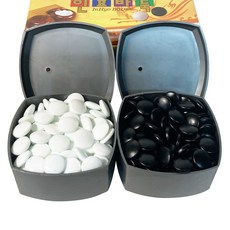 인효 장석 바둑알 대 20mm (판 미포함) 플라스틱 케이스 흑돌 백돌, 1개