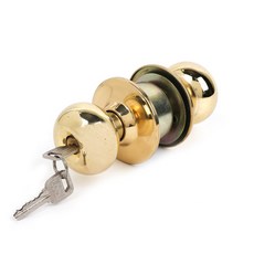 Wing 8300G 원형 방문 손잡이 PB(금색) 침실용, 1개