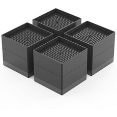 DEWEL 가전 높이 조절기 가구 높이조절 건조기 진동 소음 방지 패드 고무 패드 8개입 4.8cm-8.1cm 변위 방지, 1세트, 블랙