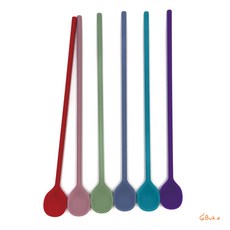 고려알파라인 국산 실리콘 롱티스푼 1p, 빨강, 1개