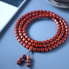 印度小葉紫檀108顆手鏈紫檀高油密老料天然檀木藏式桶珠佛珠手串, 1個, (5*6)/108顆