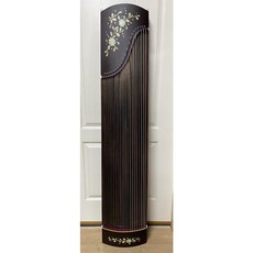 163CM 古箏 21弦標準古箏，花開富貴 黑檀木色，整支實木古箏，1年保固，贈全配件, 1個