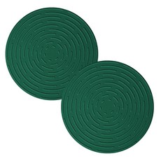 더하리 국산 실리콘 인덕션 보호매트 (1+1), 딥그린 20cm, 2개