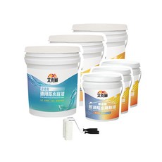 艾克獅 屋頂防水套組 25坪 基本版 送工具, 1個, ★25坪套組★清爽灰(贈滾刷2支),含稅價(開發票)