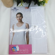 트라이 새모시 매쉬 여자런닝 순면 여 백색 화이트 여성 엄마 할머니 까실 모시 런닝셔츠