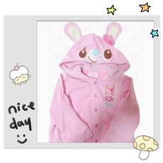 日系甜美可愛軟萌妹粉色外套少女兒服mp復刻兔耳連帽鈕扣小外套學生