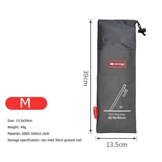 야외 캠핑 장비 스테이크 보관 가방 텐트 액세서리 망치 바람 로프 텐트 페그 못 보관 가방 케이스 파우, 01 China Mainland, 05 Grey M