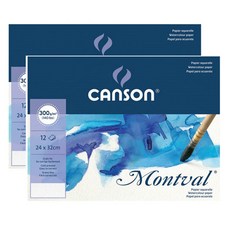 캔손 몽발 수채화패드 낱장패드 300g, 2세트
