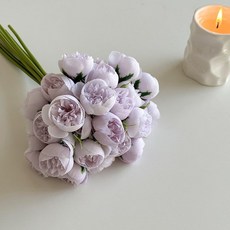 牡丹仿真花假花室內客廳裝飾花擺件餐桌花擺設露蓮花幹花花束輕奢, 1個, 【1束】紫色小牡丹