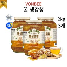 건강하고 맛좋은 꿀 생강차 사무실 가정 카페등에 추천, 2kg, 1개입, 3개