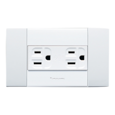 Panasonic 銀河系列接地雙插座 WEMF1102，安全耐用，簡約設計，適用於各種電器設備, 1個