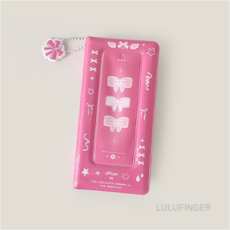 [룰루핑거] 4컷 사진앨범 리본 진분홍 8.5x17cm