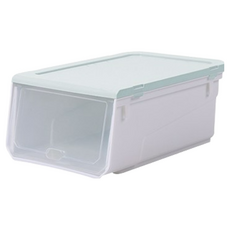 滑蓋式鞋盒 SN0181 透明可堆疊收納鞋盒 (小款), 綠, 1個