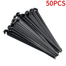 관개 드립 지지대 말뚝 C자형 고정 스템 거치대 브래킷 4/7mm 파이프 삽입 접지 50, 01 50 Pcs