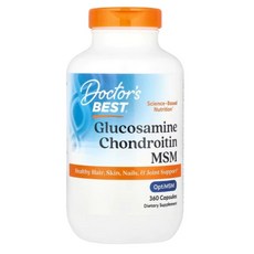 Doctor's Best 氨基葡萄糖軟骨素MSM OptiMSM 360顆，關節保健，靈活舒適，長者運動愛好者適用, 1個