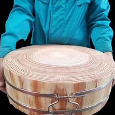 원형 도마 통나무 원형도마 식당 업소용 주방도마 조리도구 주방용품, 1개, L. 소나무재 1848cm 균열방지 3.0 두께 이중강