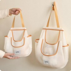루마온 속옷 양말 정리 파우치 기숙사 걸이형 수납 포켓, 베이지