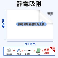 HYLSS 靜電白板牆貼可移除塗鴉畫畫擦寫不傷牆房留 臥室 畫畫, 1個