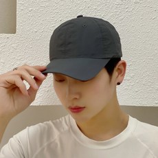 런닝 모자 긴챙 빠른 흡수 건조 볼캡 야구모자, 1개, 다크그레이