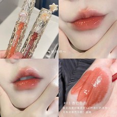 Gege bear 晶透鑽光鏡麵脣釉 潤脣膏 水光口紅 持久不易掉色, Gegebear-03杏仁戀曲（烏龍茶）, 1個