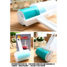 愛家捷清潔達人環保萬用強力自黏除塵器大中清潔黏膠吸塵刷把 大支附90cm鋁桿-滾筒黏衣物毛毯毛髮車用, 1個, 大中各1支套組 *6組