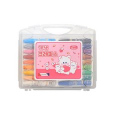 모닝글로리 크레파스 18종 세트 핑크, 1세트, 18색