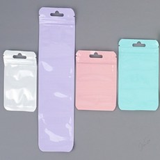 다온샵 걸이용 타공 지퍼백 10cm 다용도지퍼백미니, 9x16 - 옐로우그린, 1개, 1개입