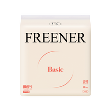 프리너 베이직 유기농 생리대 날개형, 중형, 14개입, 1개