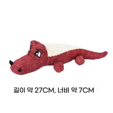 DZER 애완동물 장난감 내구성 좋은 악어 모양 물고기 장난감 강아지 고양이 치아 건강 장난감, 레드