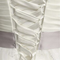 웨딩 드레스 코르셋 백 키트 지퍼 교체 용 2.8meter sat ribbon tie, 베이지, 1개