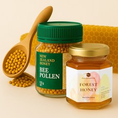 [허니마더] 뉴질랜드산 비폴렌 125g + 포레스트허니 야생화꿀 70g 세트 / 건강한 꽃가루 화분 / 100% 천연벌꿀