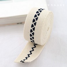 네이비 웨이빙끈 양면 웨빙끈 2마 에코백 가방 부자재, 1개