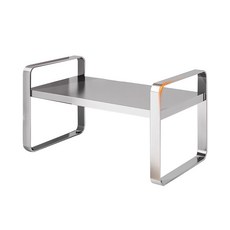 304不鏽鋼檯面架 可伸縮鍋具收納架, 不鏽鋼色, 1個