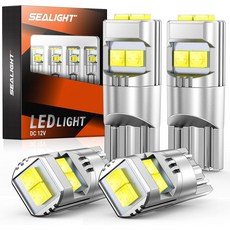 SEALIGHT 194 LED 전구 6000K 흰색 번호판 차량용 실내 돔 지도 도어 제공 대시 라이트 168 175 2825 W5W T10 4팩
